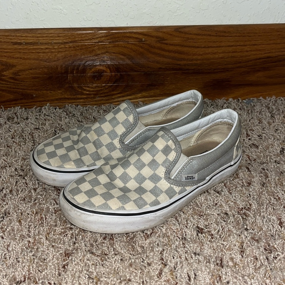 Grey Checkerboard Vans